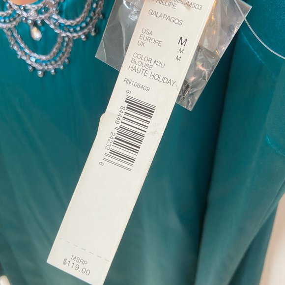 Beaded Silk Sleeveless Blouse - Picture 4 of 5